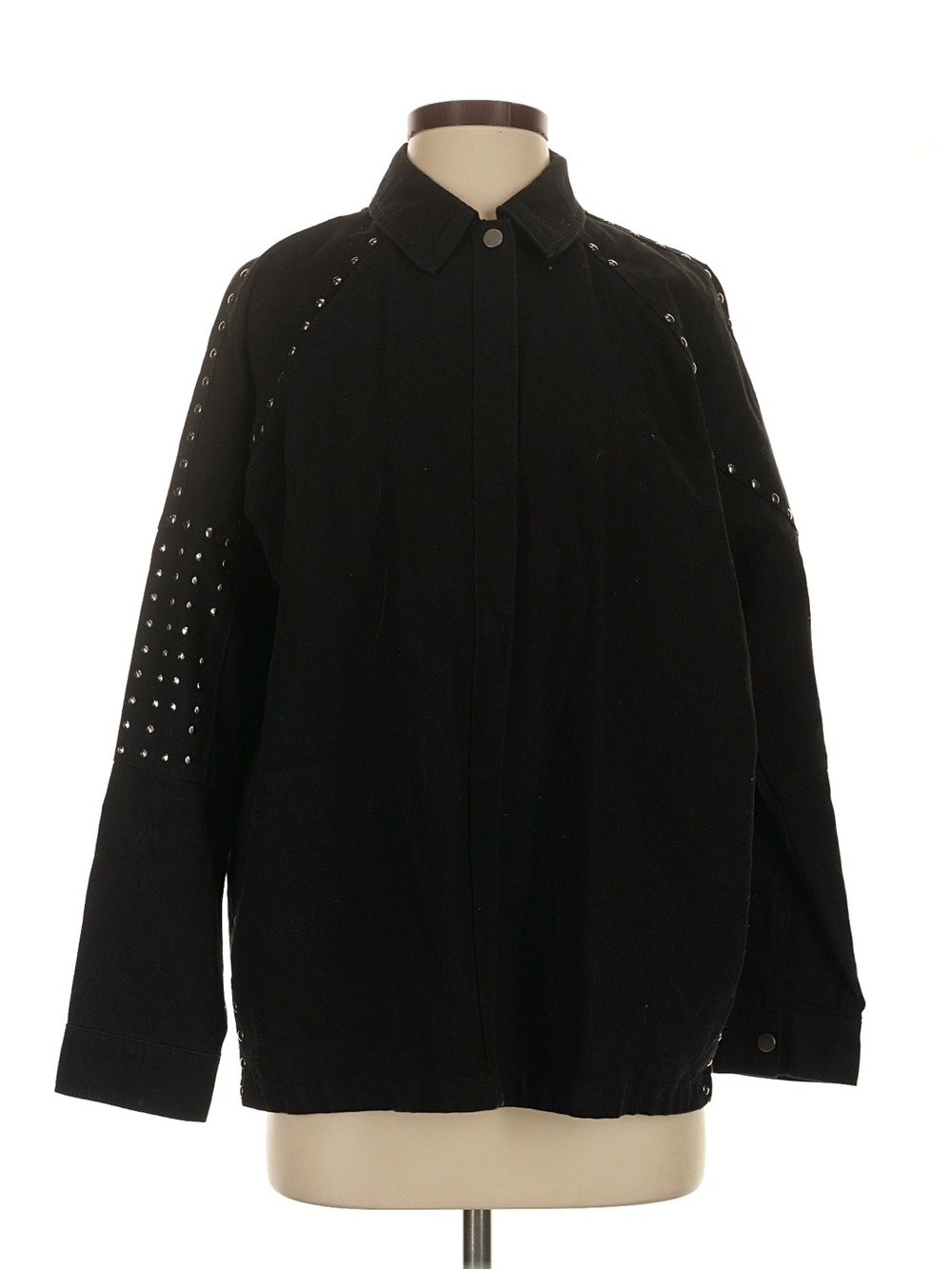 Zara Black Studded Jean Jacket